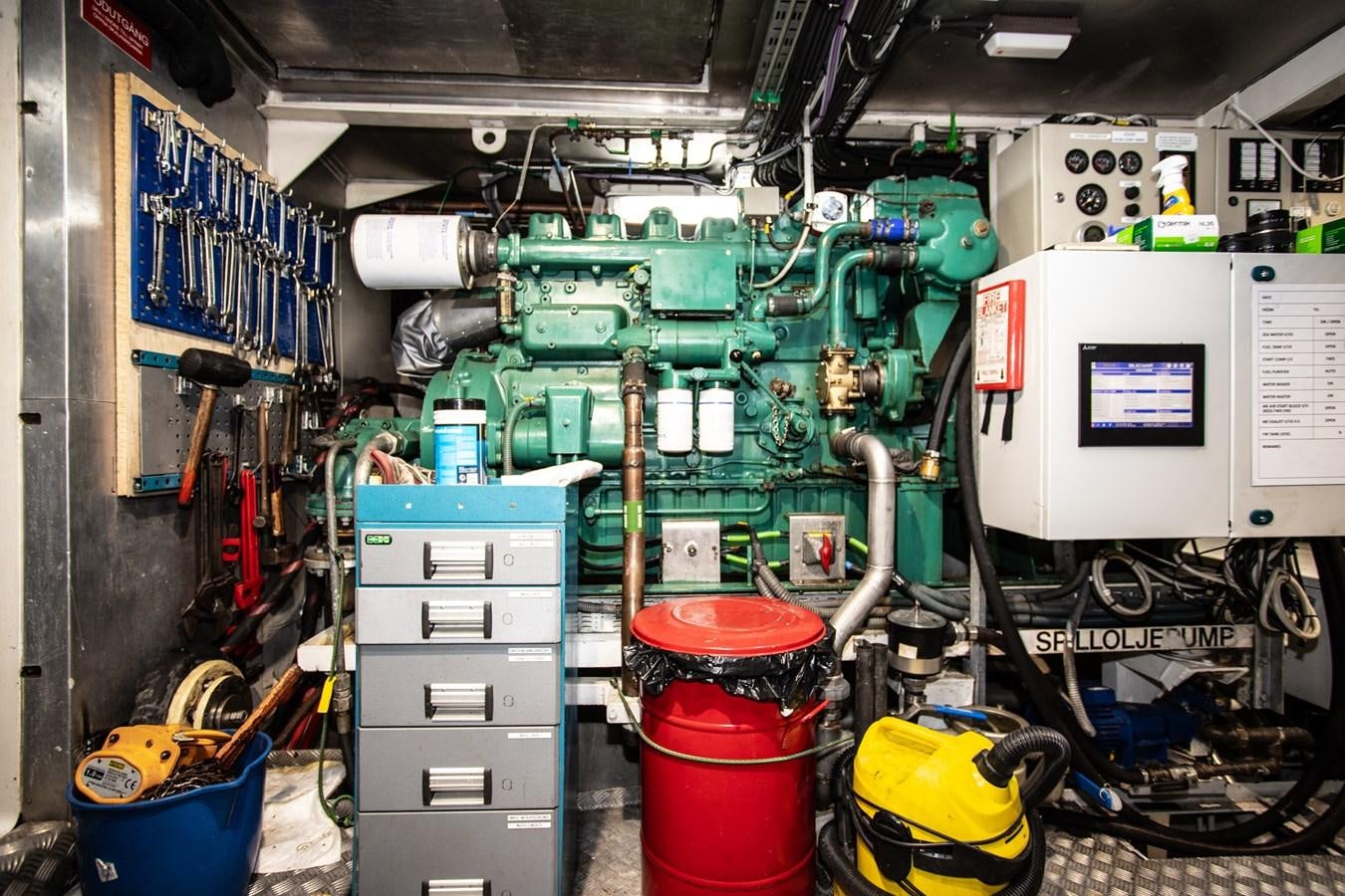 a room with machinery and equipment aboard ASTRA Yacht for Sale