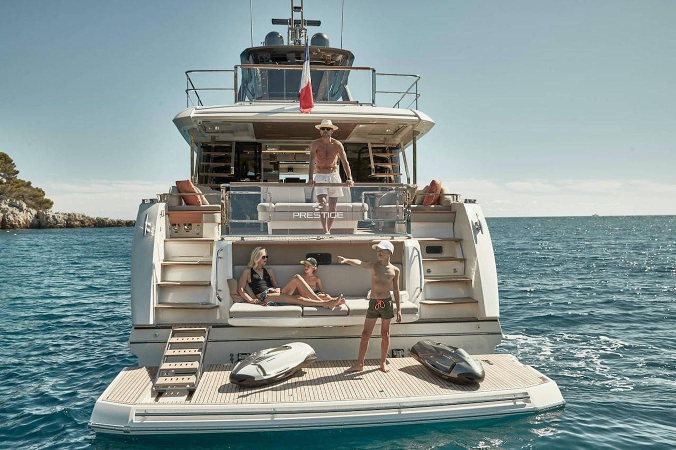 a group of people on a boat aboard ROCKSTAR Yacht for Sale