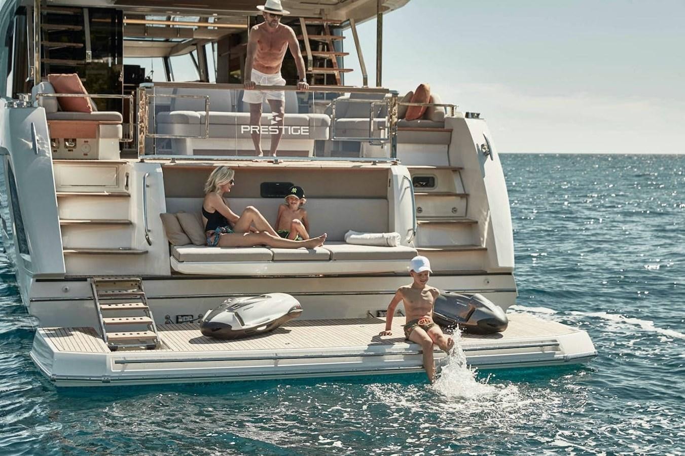 a group of people on a boat aboard ROCKSTAR Yacht for Sale