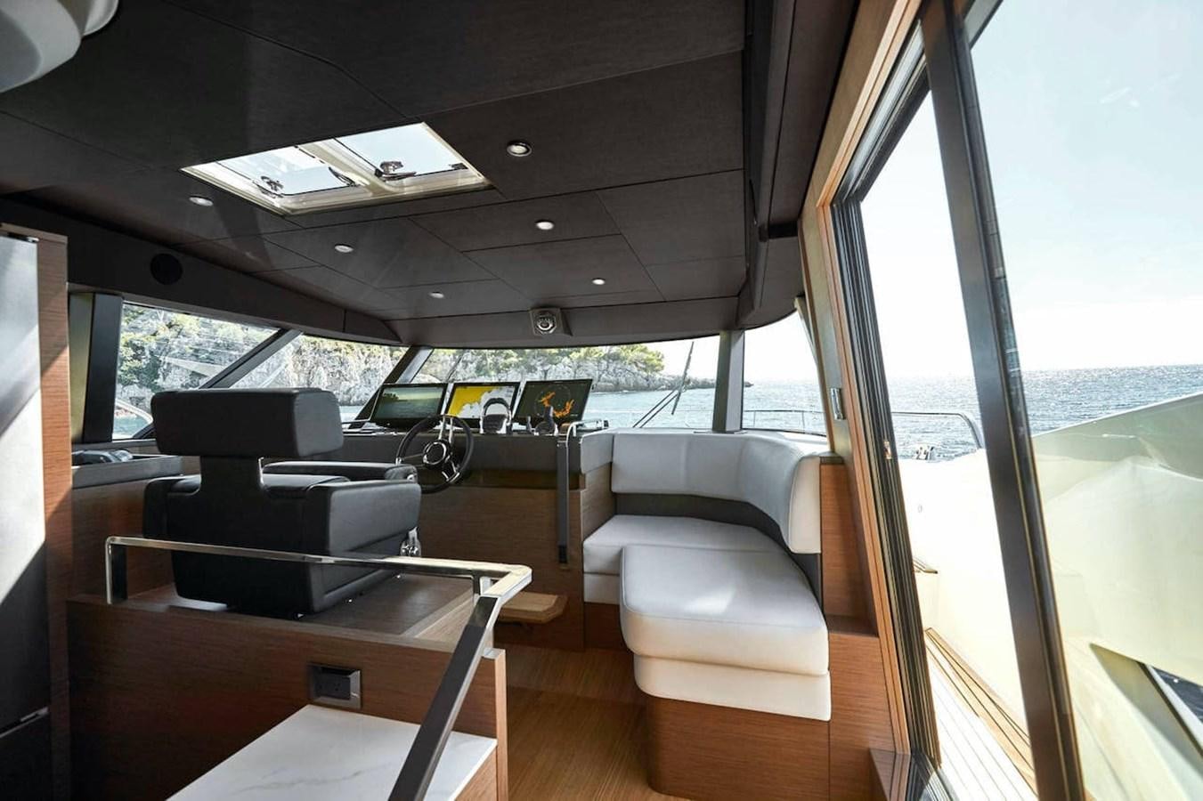 inside of a car aboard ROCKSTAR Yacht for Sale