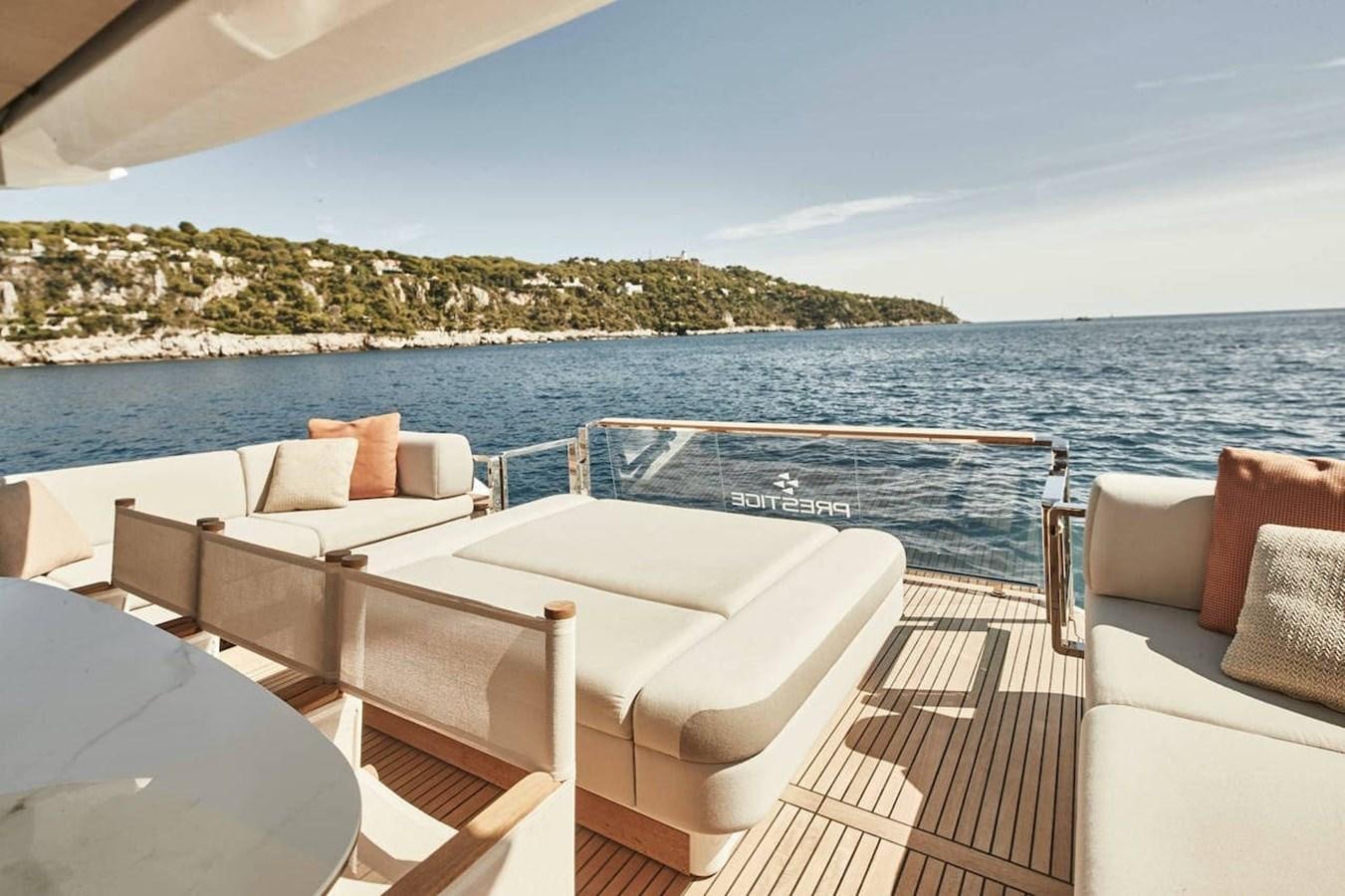 a boat on a deck aboard ROCKSTAR Yacht for Sale
