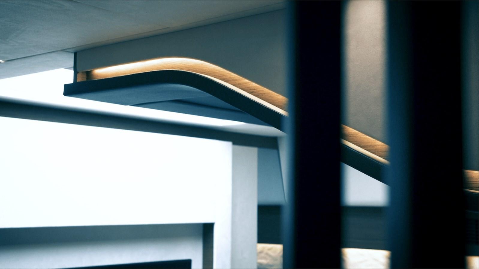 a wooden cross on a stand aboard ROCKSTAR Yacht for Sale