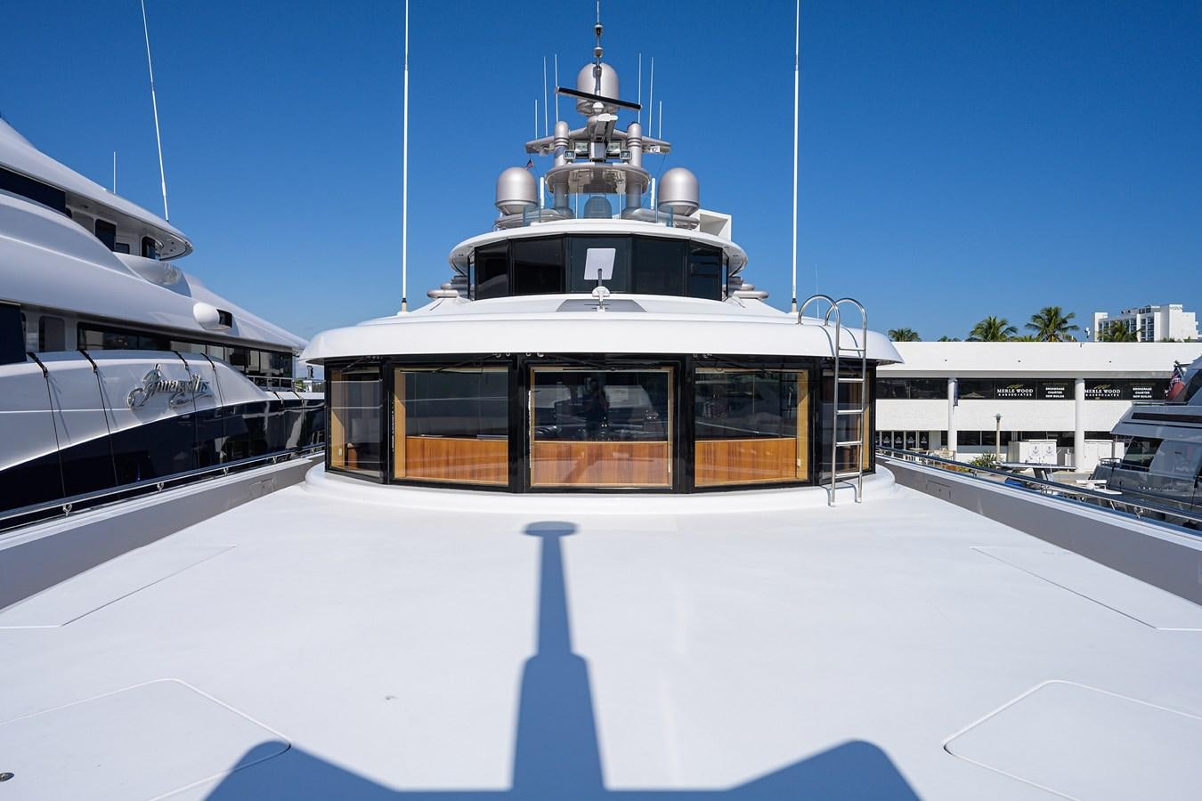 a building with a dome roof aboard STARSHIP Yacht for Charter