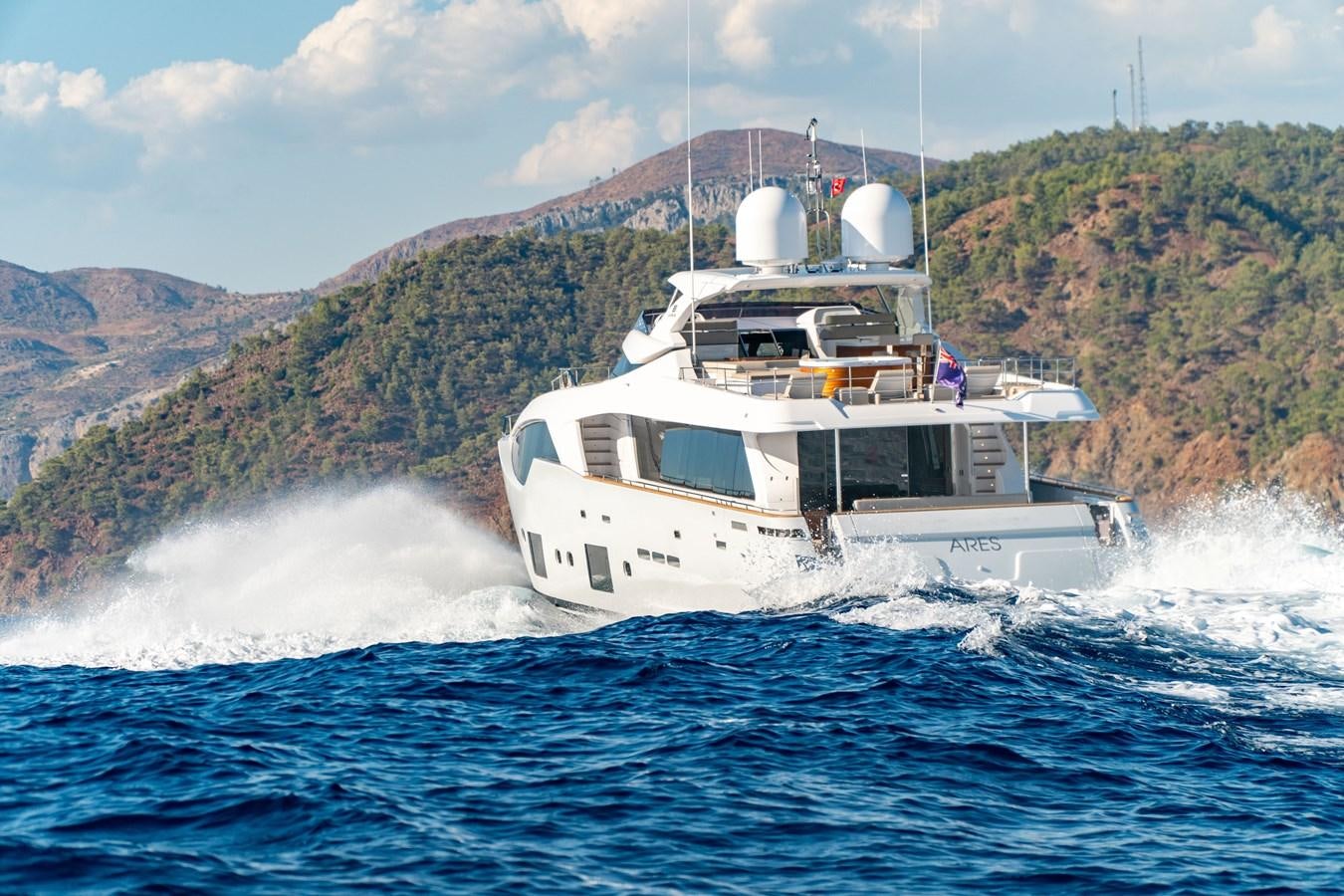 a boat on the water aboard ARES Yacht for Sale
