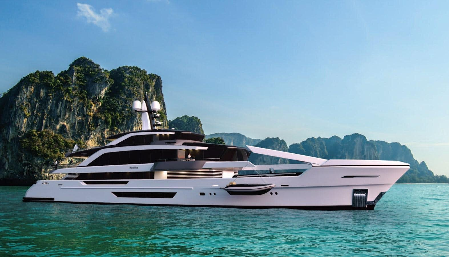 a boat on the water aboard NAUTILUS Yacht for Sale