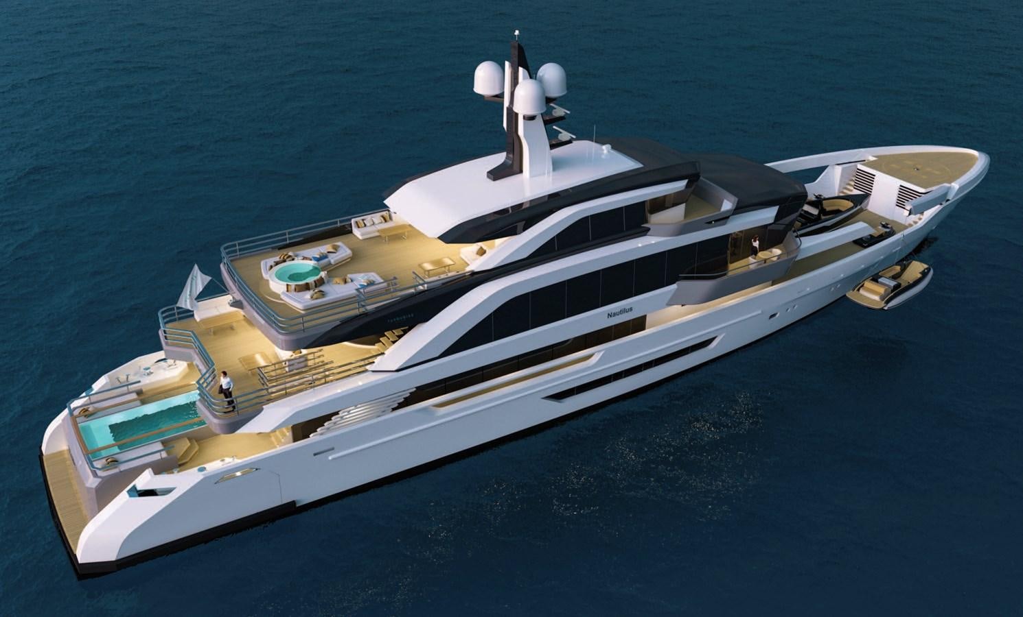 a high angle view of a ship aboard NAUTILUS Yacht for Sale