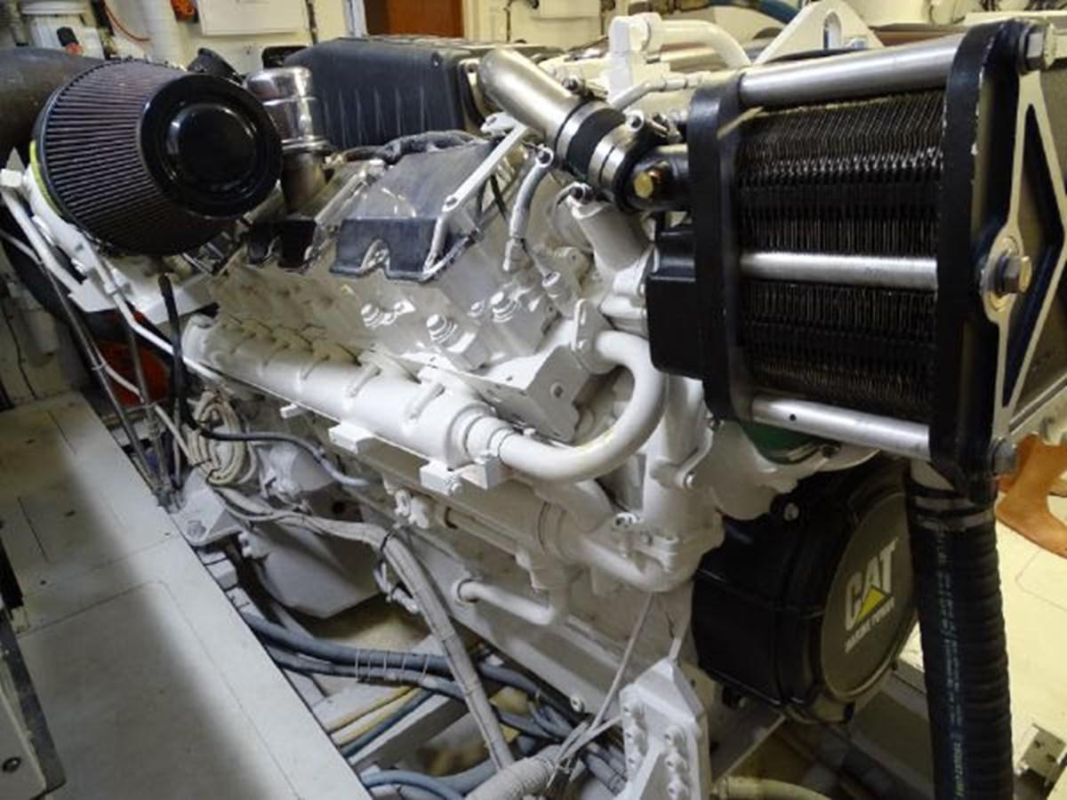 a close-up of a car engine aboard DESTINI IV Yacht for Sale