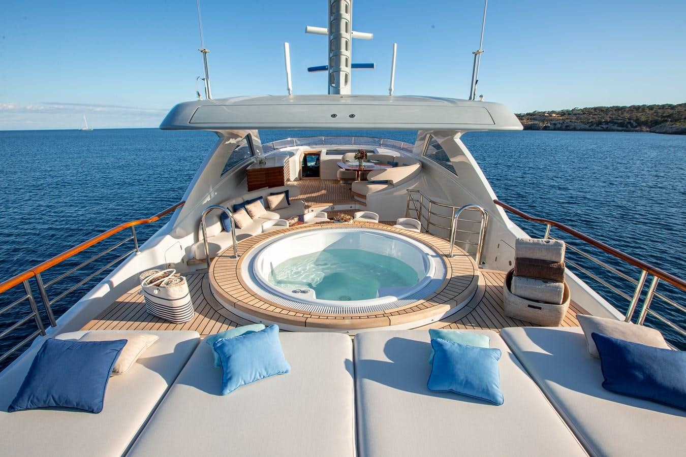 a boat on the water aboard SOLIS Yacht for Sale