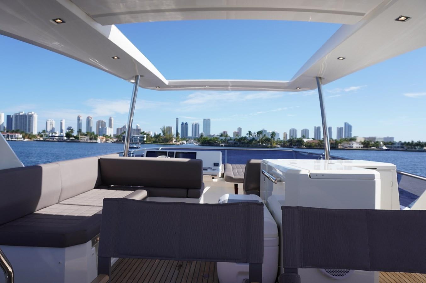 a boat on the water aboard 2017 PRESTIGE 680  Yacht for Sale