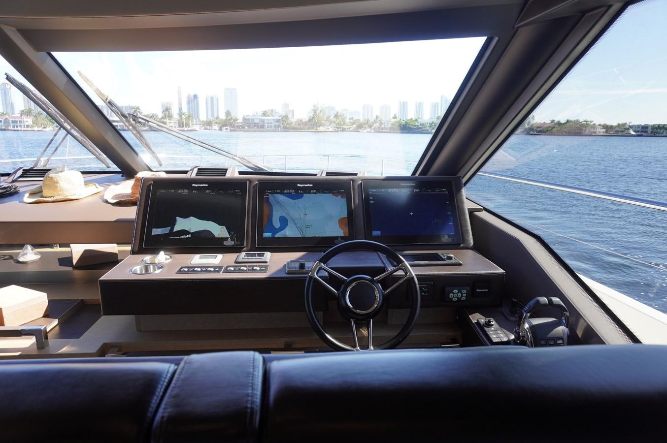 the inside of a car aboard 2017 PRESTIGE 680  Yacht for Sale