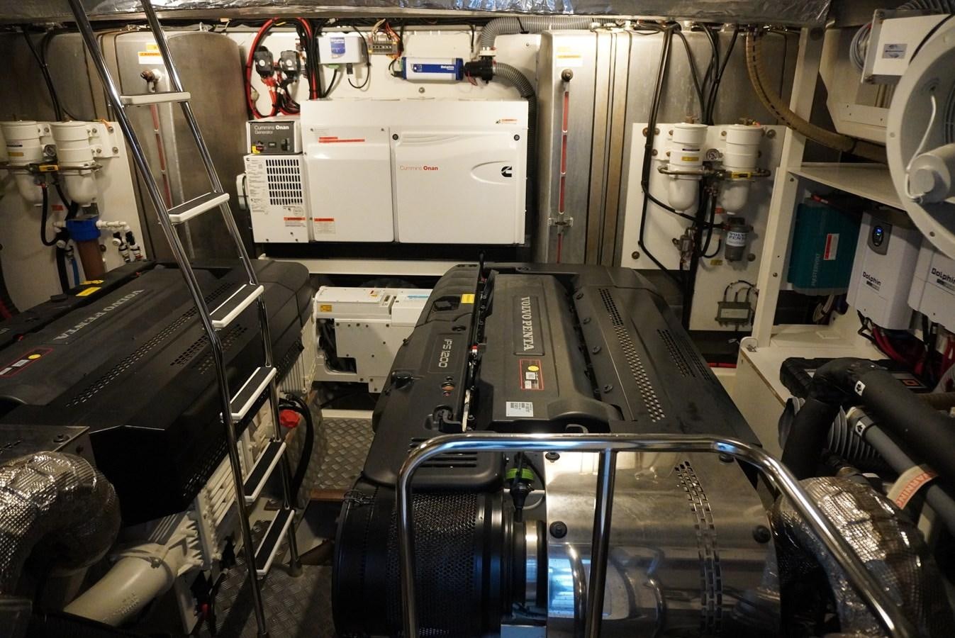 a large machine with many wires aboard 2017 PRESTIGE 680  Yacht for Sale