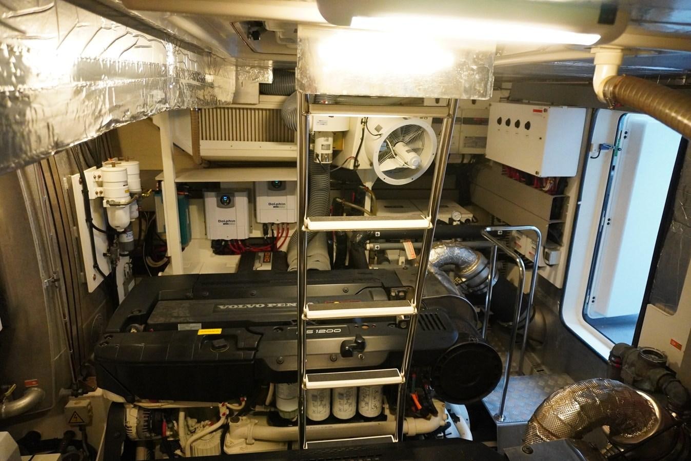 a large machine in a room aboard 2017 PRESTIGE 680  Yacht for Sale