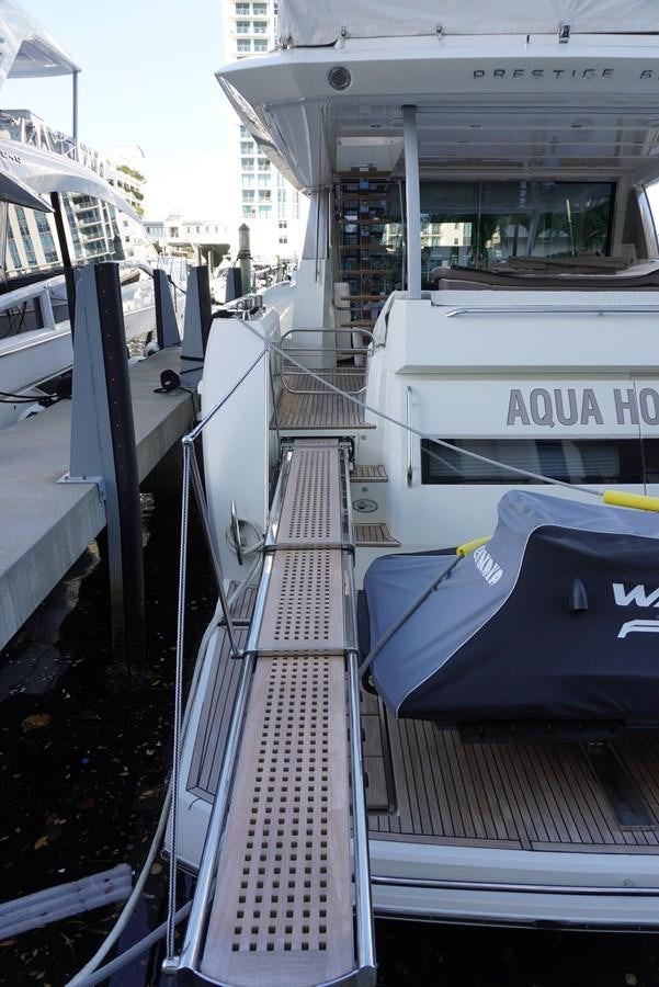 a boat with a staircase aboard 2017 PRESTIGE 680  Yacht for Sale