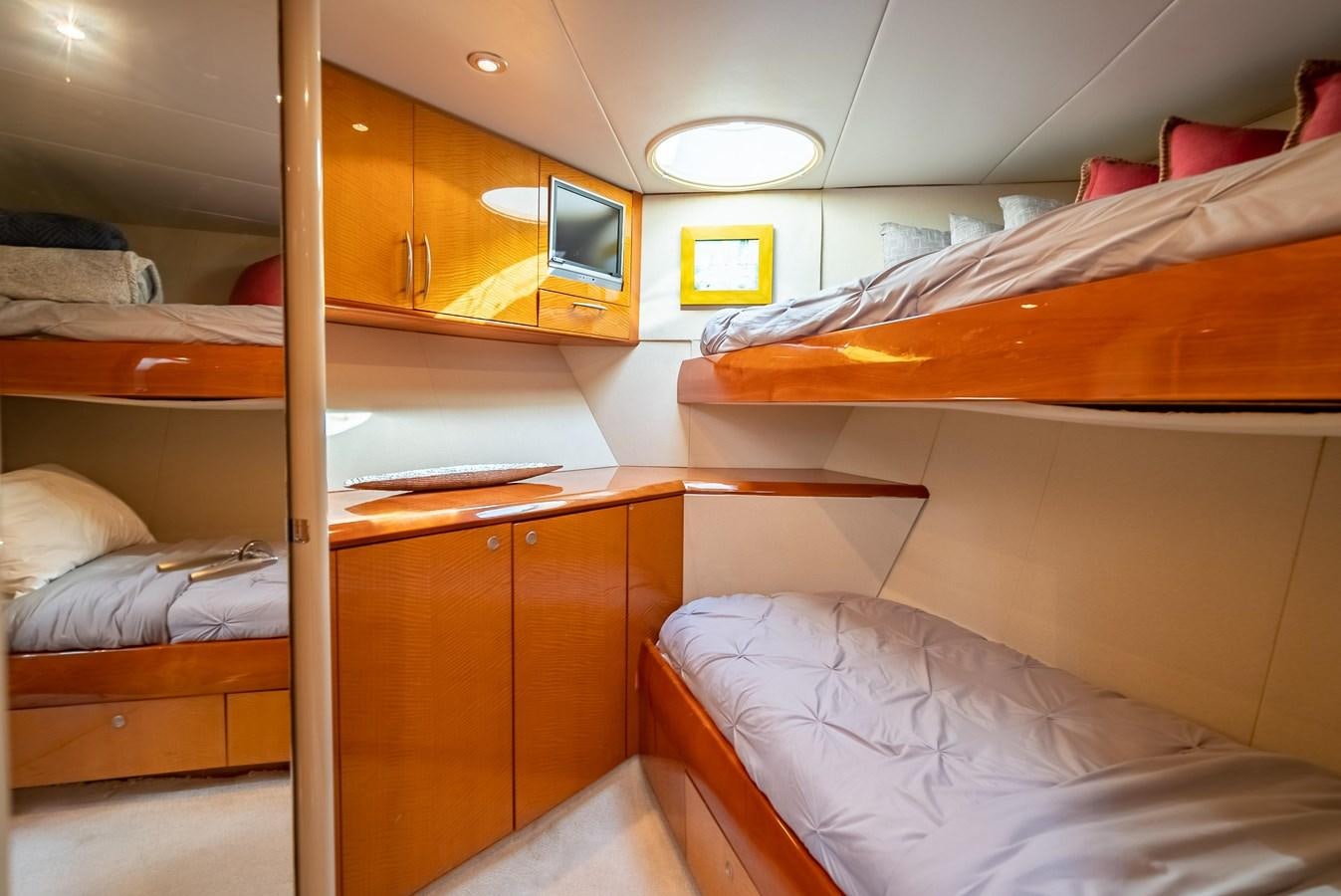 a room with bunk beds aboard COMPROMISE Yacht for Sale