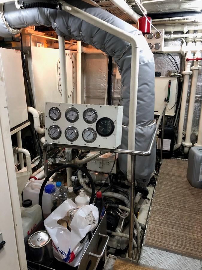 a machine with a large amount of equipment in it aboard ORION  Yacht for Sale