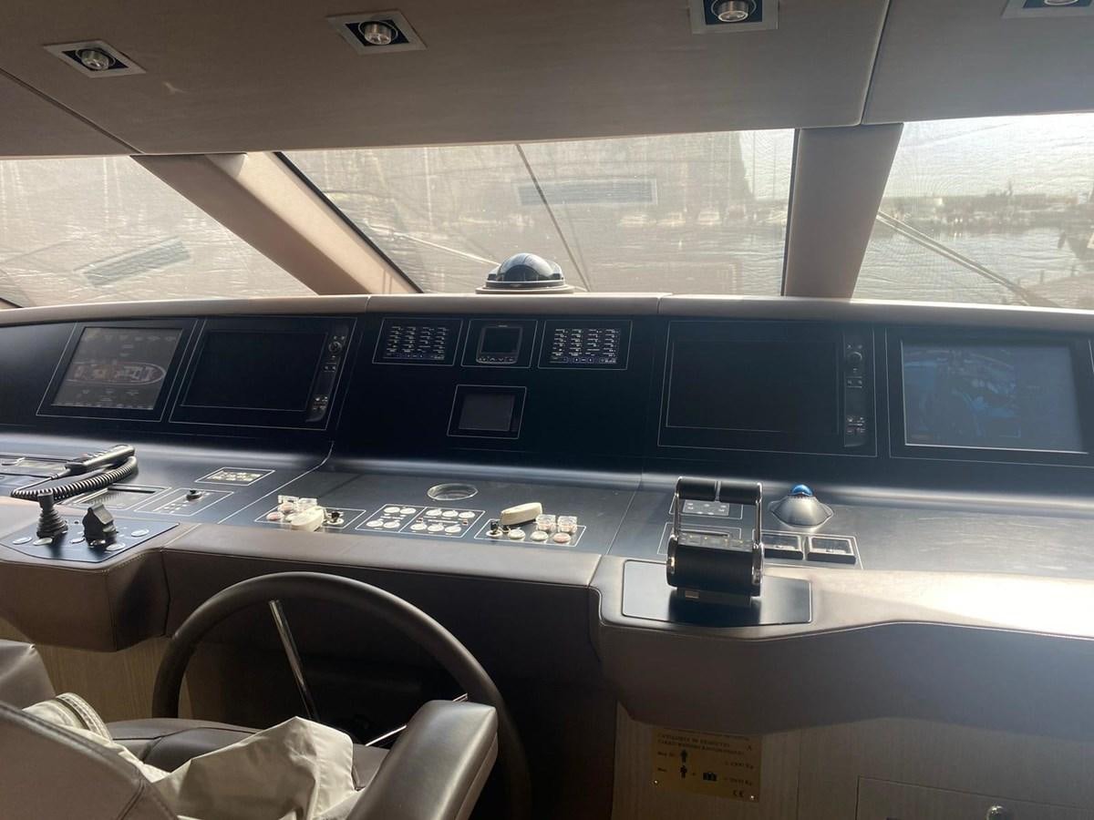 a control panel on a vehicle aboard MUMA Yacht for Sale