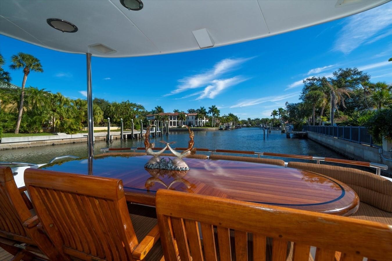 a pool with a large water fountain aboard GOLDEN LADY Yacht for Sale