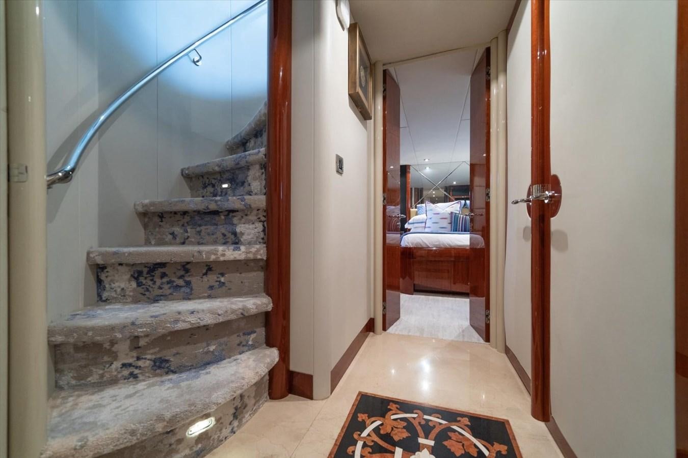 a staircase in a room aboard GOLDEN LADY Yacht for Sale
