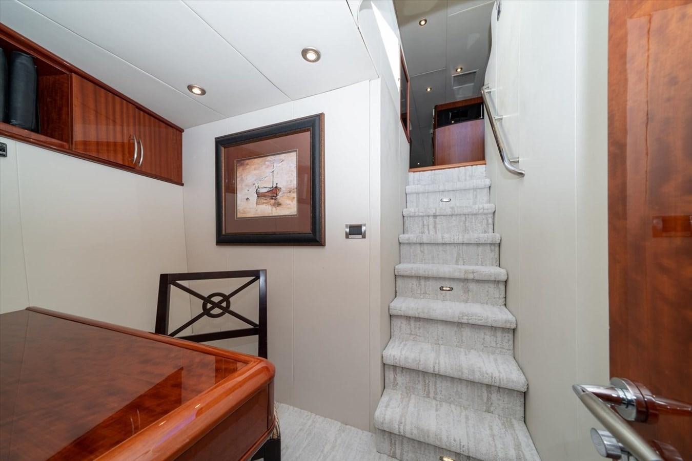 a staircase leading to a room aboard GOLDEN LADY Yacht for Sale