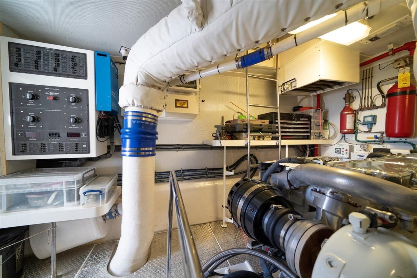 a factory with a white substance aboard GOLDEN LADY Yacht for Sale