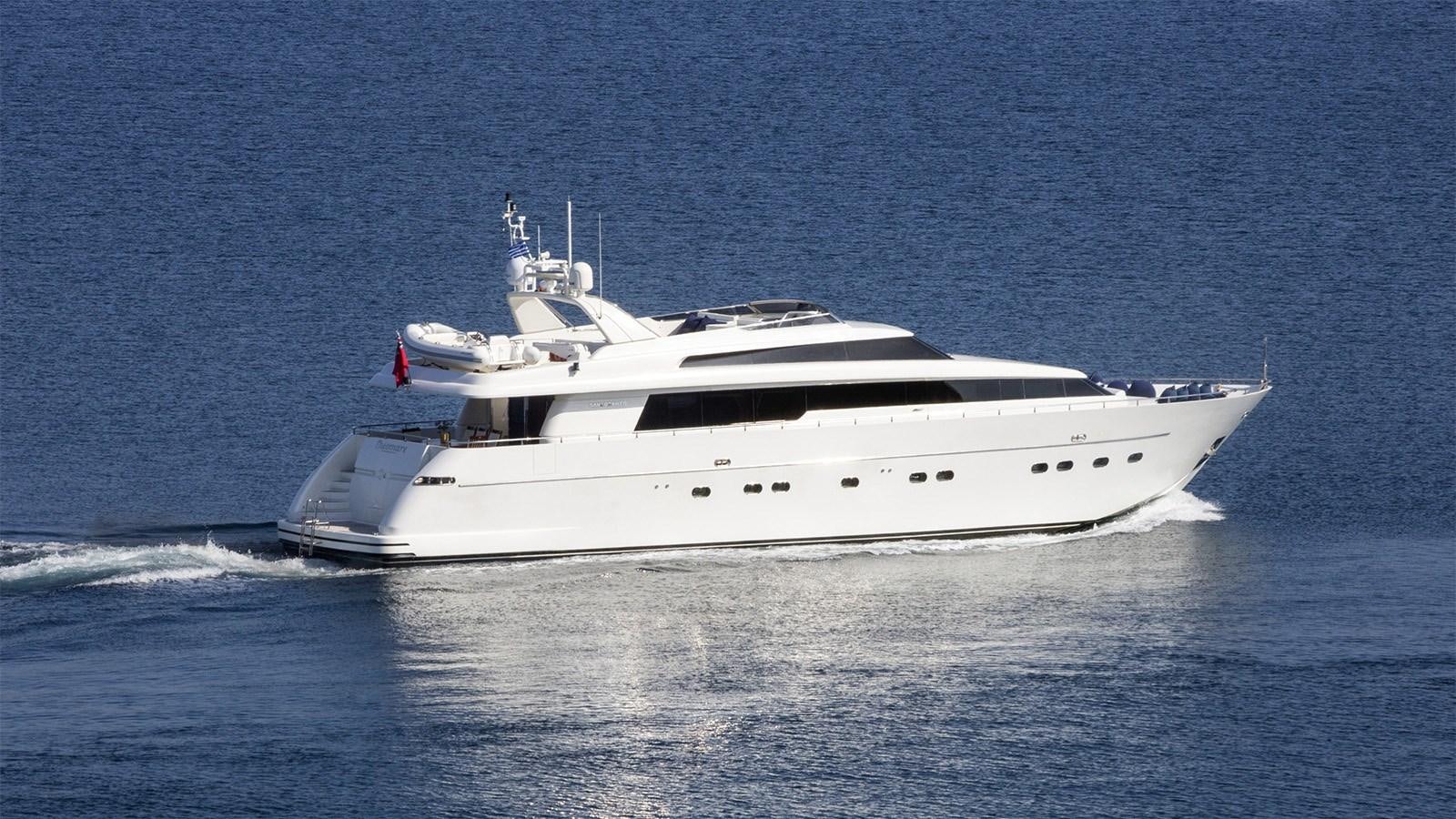 a white yacht in the water aboard DIAMARE Yacht for Sale