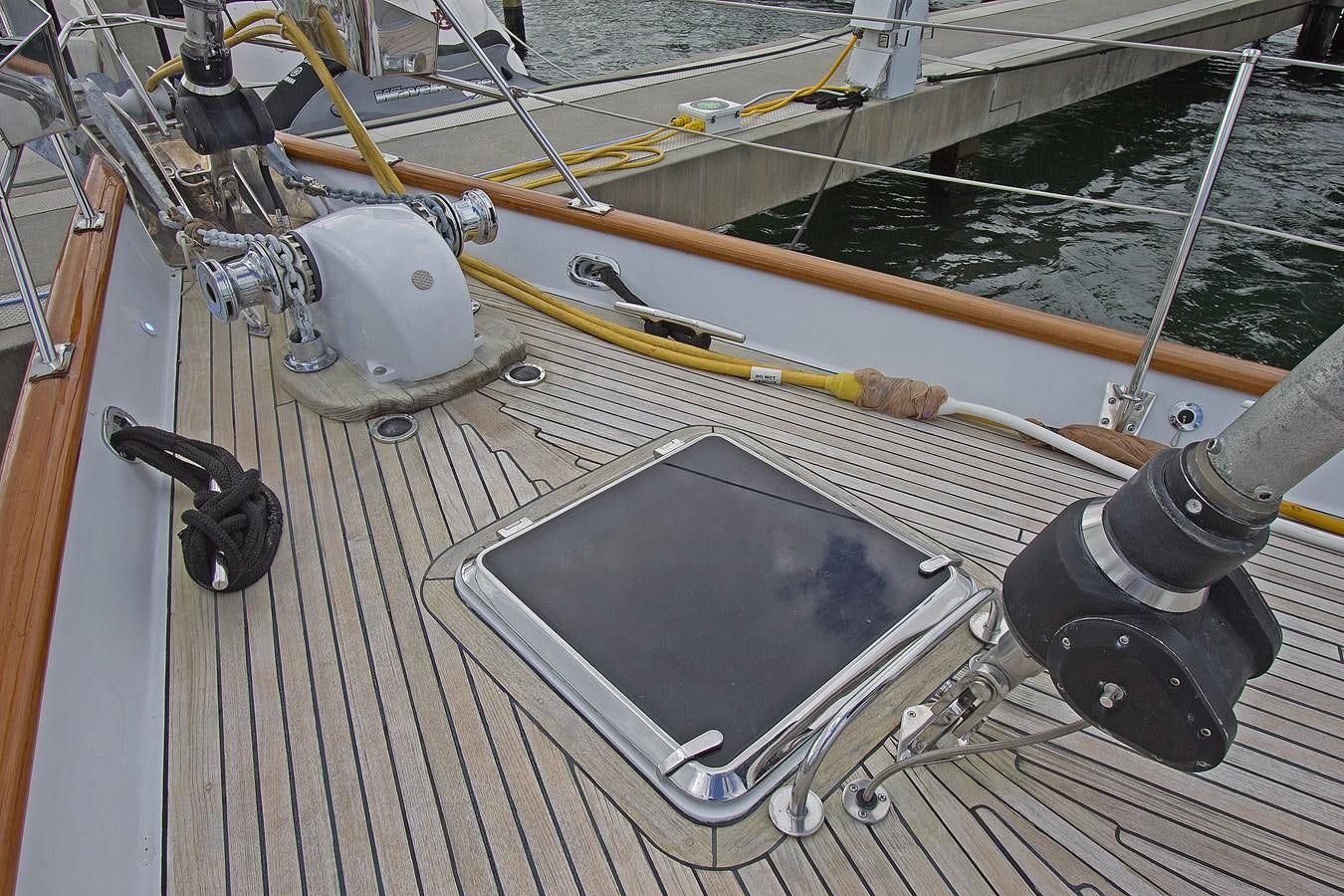 a boat with a black screen aboard EAGLES NEST Yacht for Sale