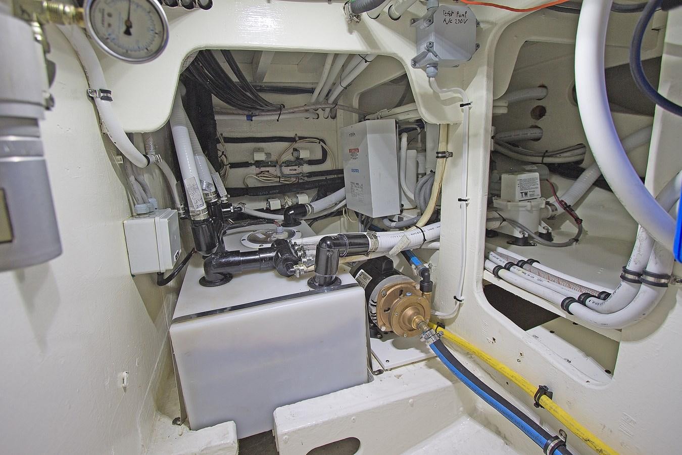 a close-up of a car engine aboard EAGLES NEST Yacht for Sale