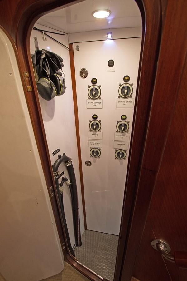 a white control panel aboard EAGLES NEST Yacht for Sale