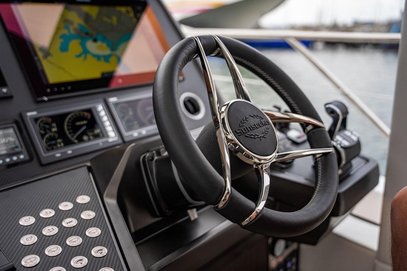a close-up of a car aboard 75 SPORT YACHT Yacht for Sale