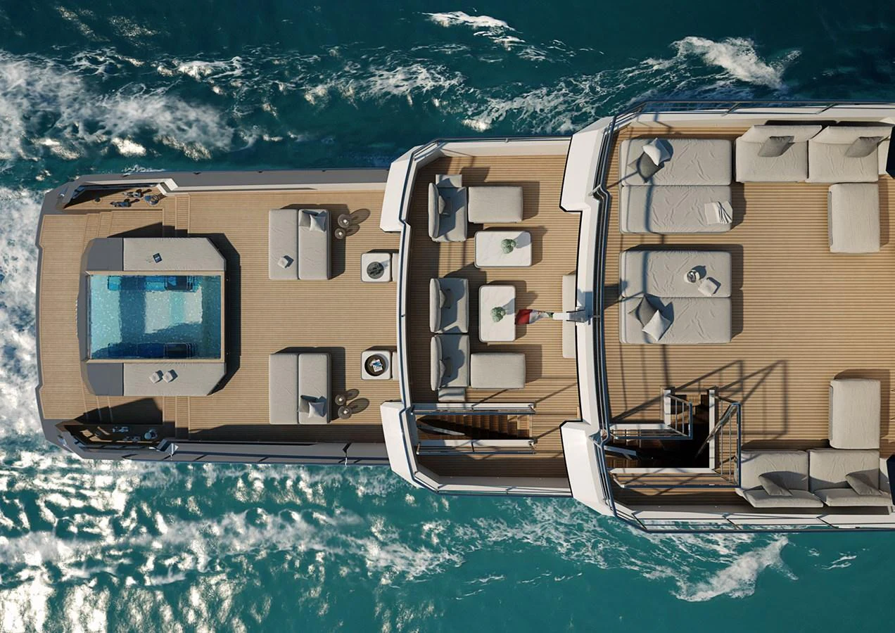 a satellite over a body of water aboard COLUMBUS CROSSOVER 42/01 Yacht for Sale
