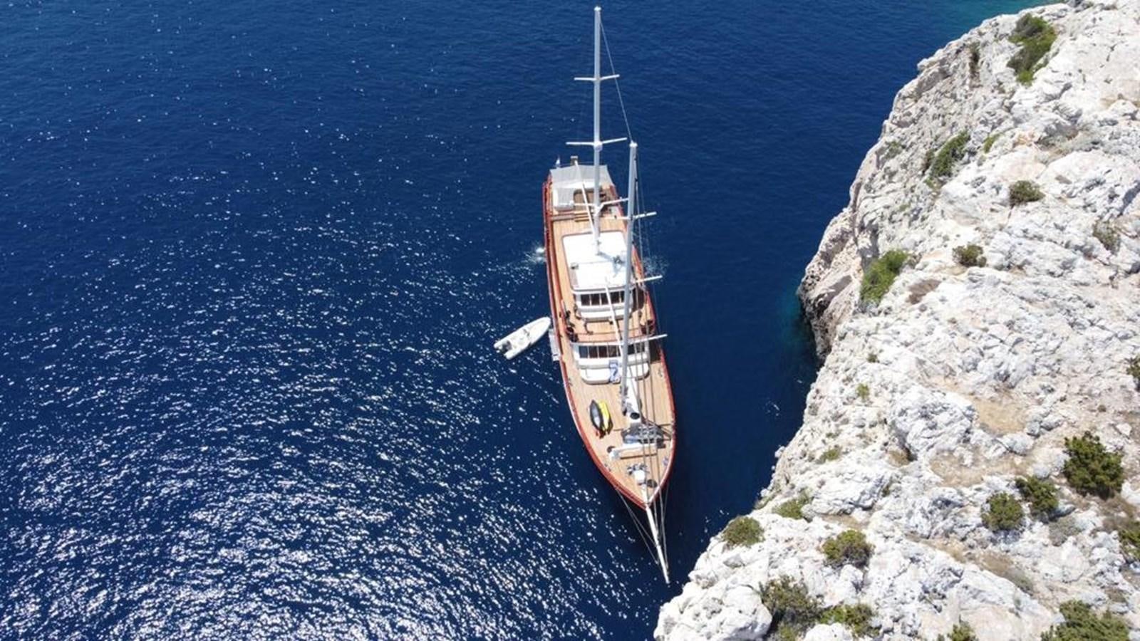 a boat on the water aboard CORSARIO Yacht for Charter