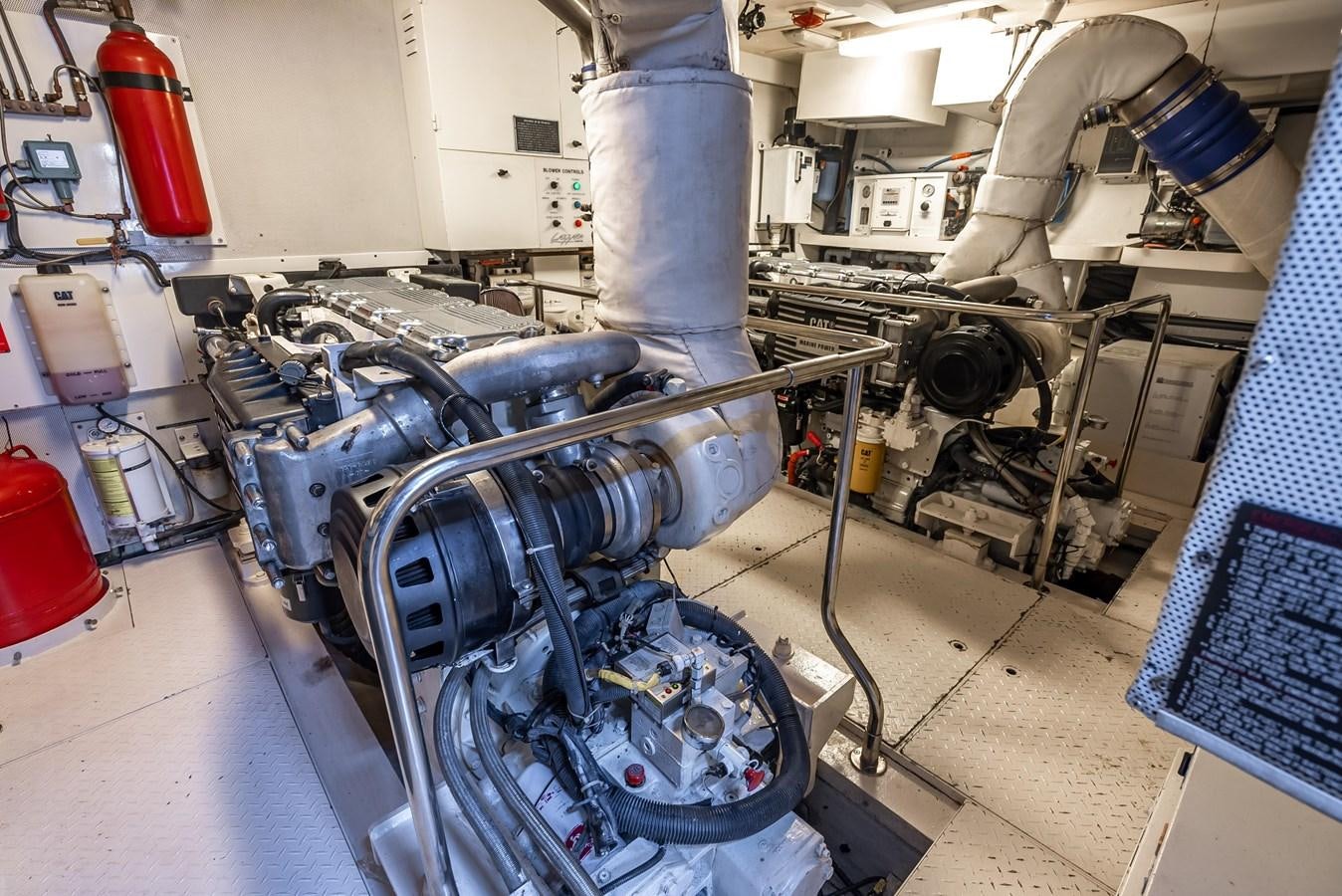 a machine with a large metal cylinder aboard EDITA  Yacht for Sale