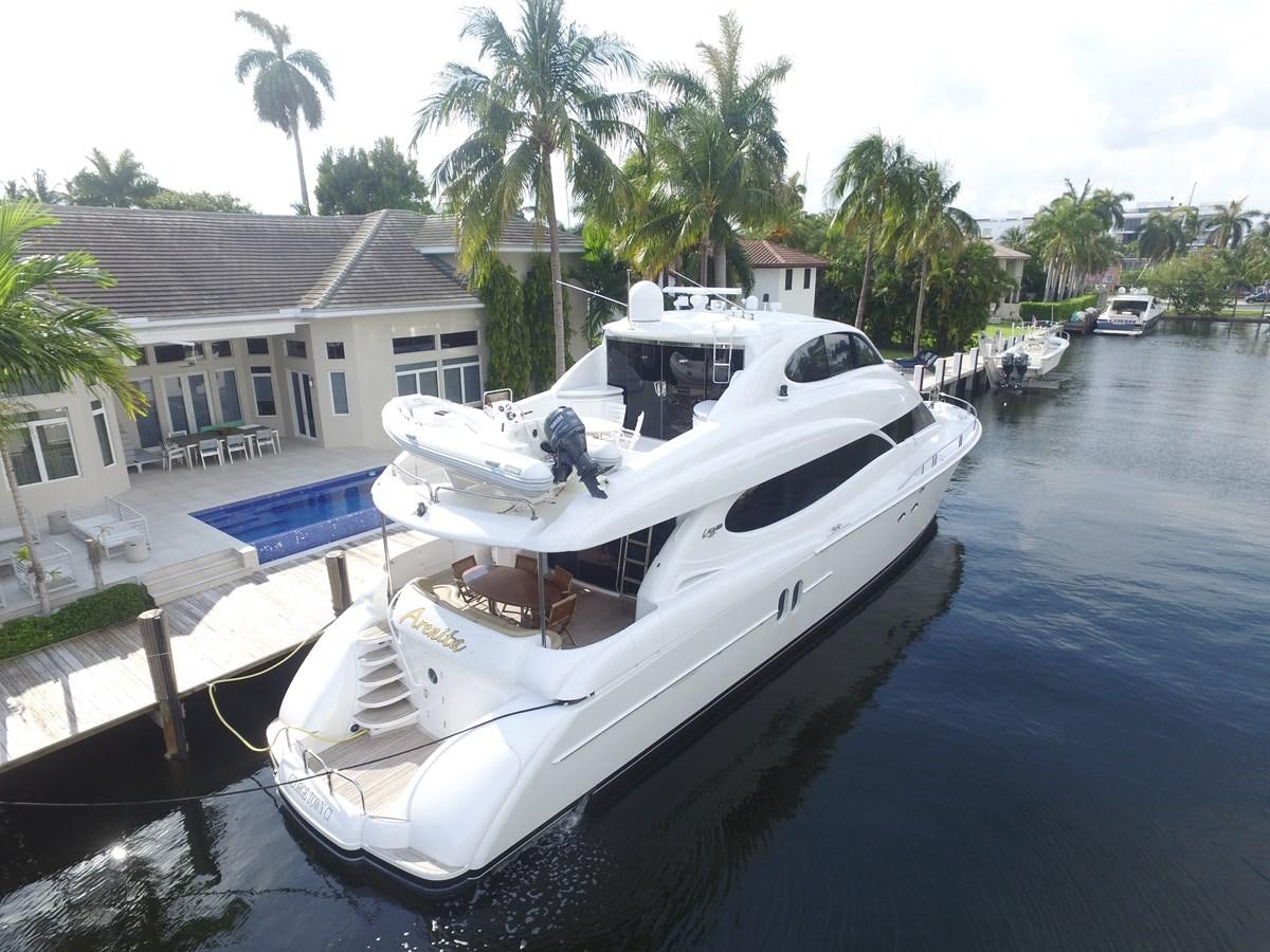a boat docked at a pier aboard ARENITA Yacht for Sale