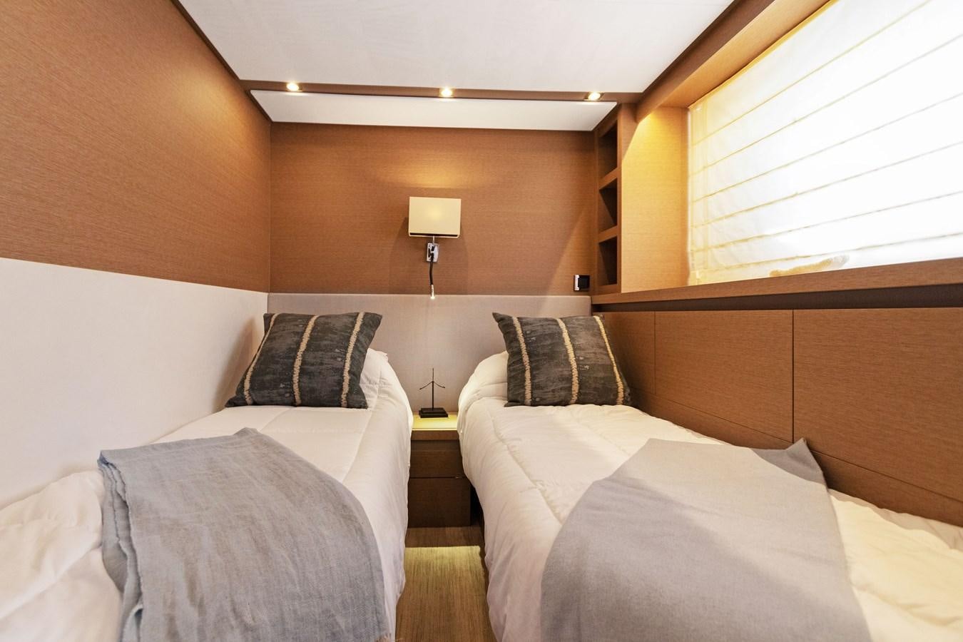 a room with two beds aboard JUIL OF THE SEA Yacht for Sale