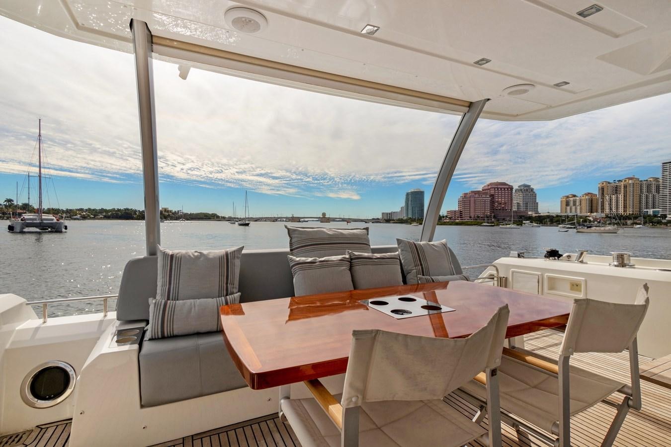 a table and chairs on a boat aboard JUIL OF THE SEA Yacht for Sale