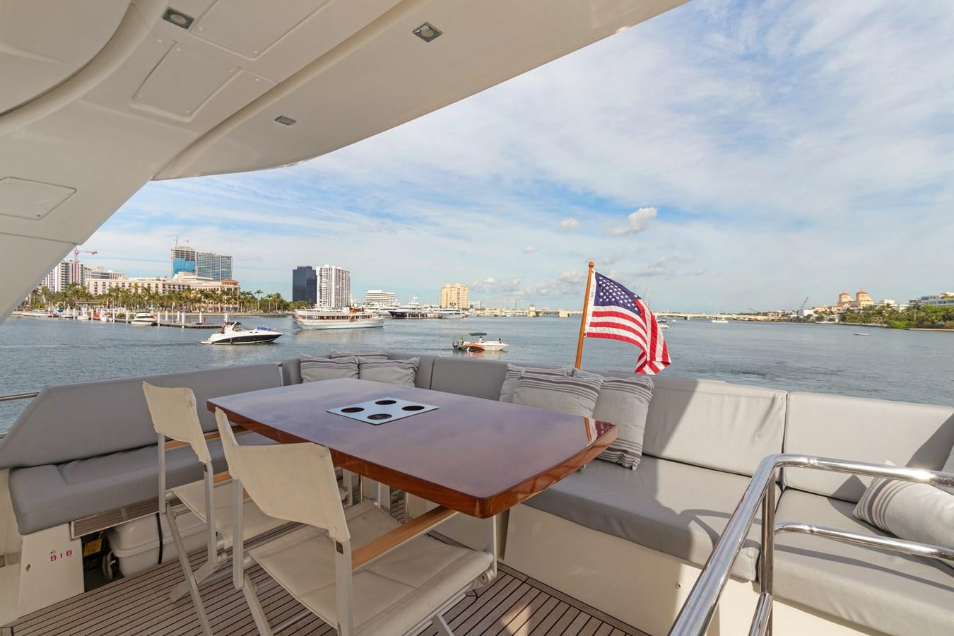 a table and chairs on a boat aboard JUIL OF THE SEA Yacht for Sale