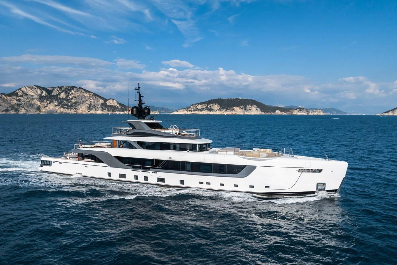 a white yacht in the water aboard SILVER STAR I Yacht for Sale