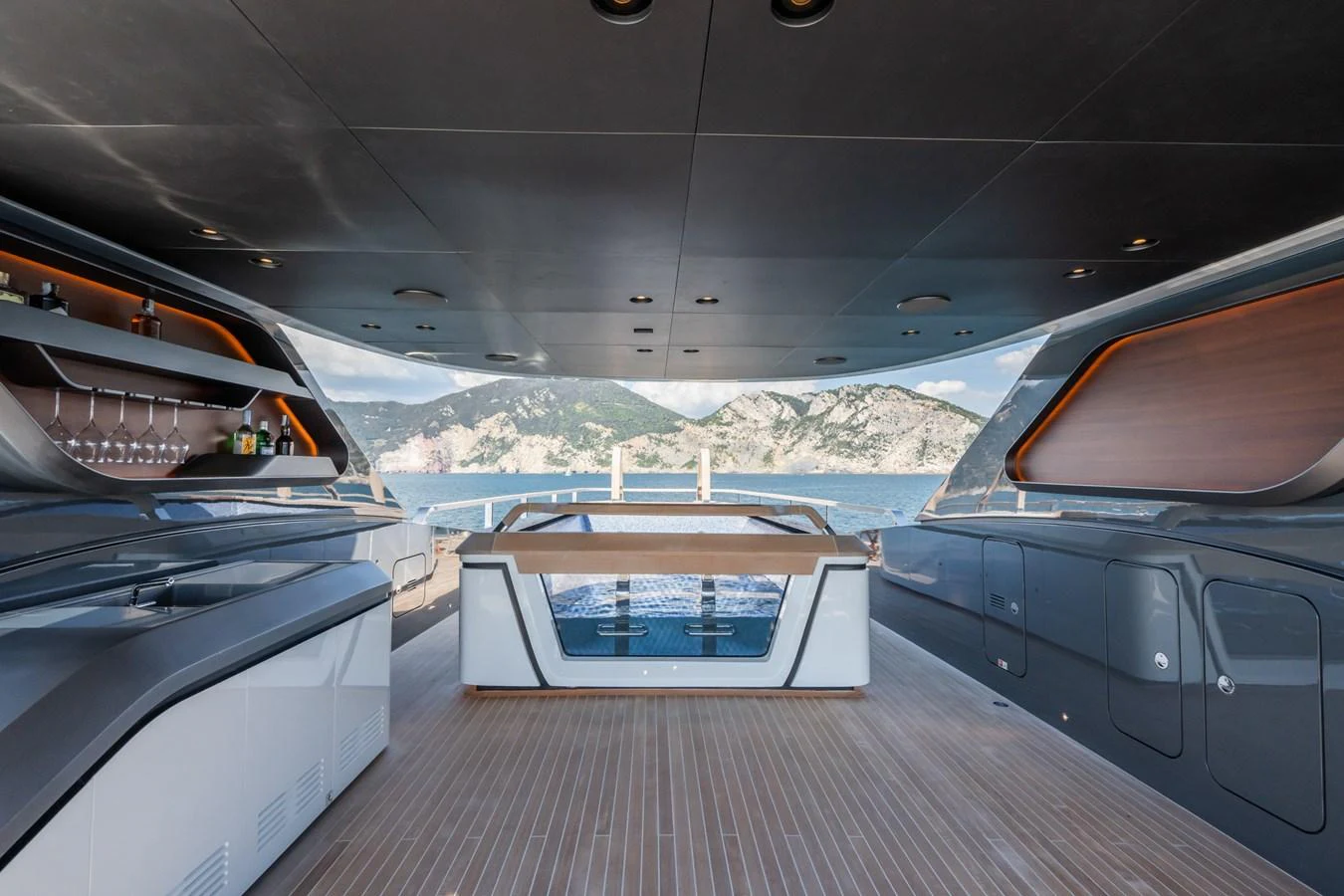 inside of a car aboard SILVER STAR I Yacht for Sale
