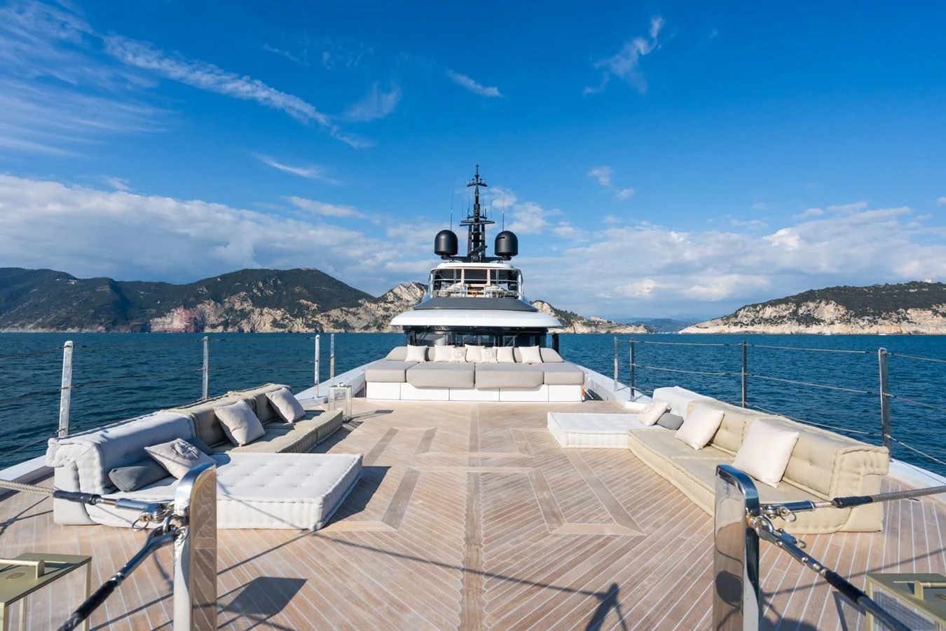 a large ship on a dock aboard SILVER STAR I Yacht for Sale