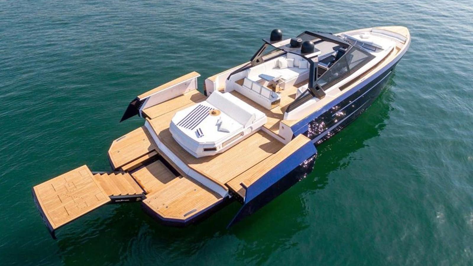 a boat on the water aboard ABSOLEM Yacht for Sale
