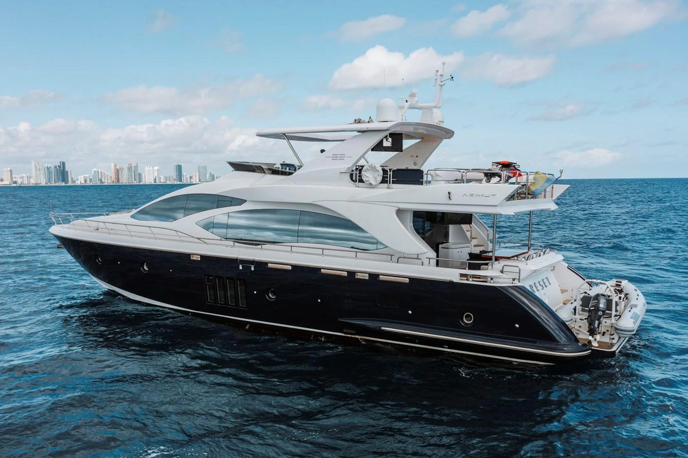 a boat in the water aboard RESET Yacht for Sale