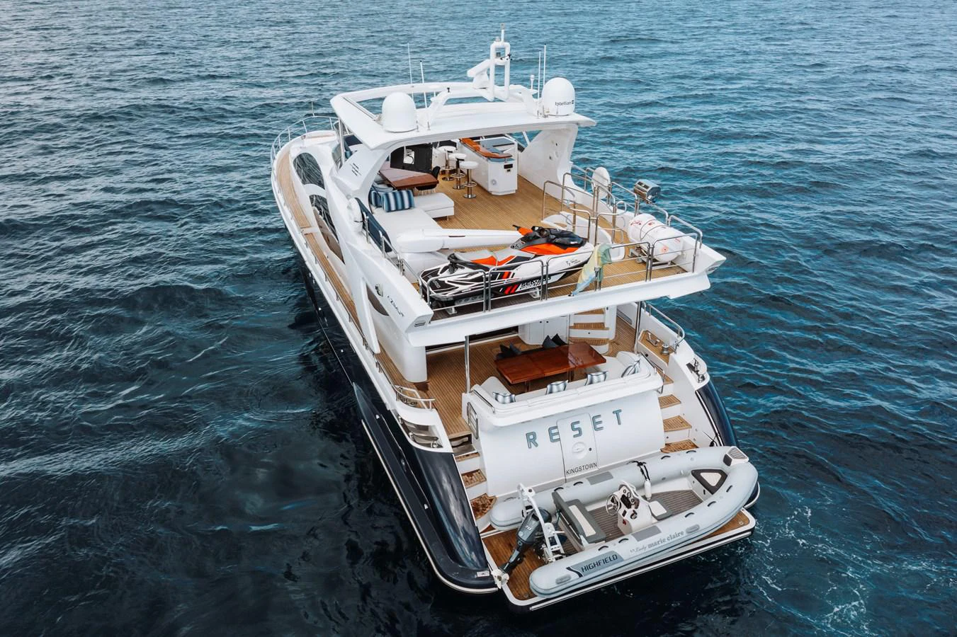 a boat in the water aboard RESET Yacht for Sale