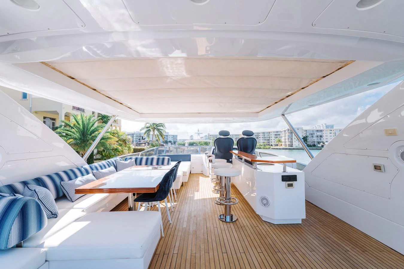 inside of a boat aboard RESET Yacht for Sale