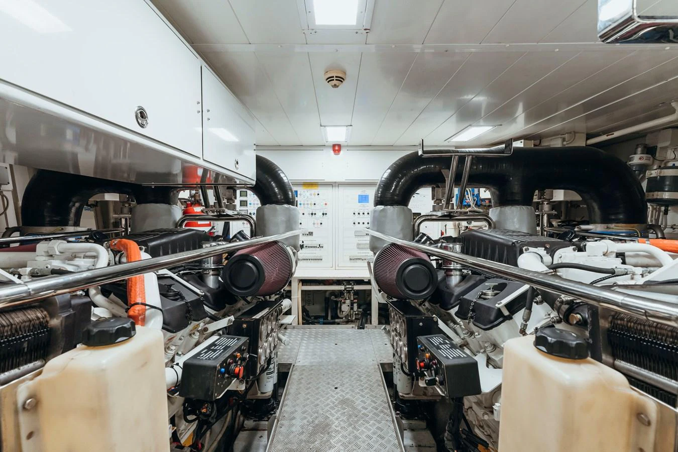 a factory with large machinery aboard RESET Yacht for Sale