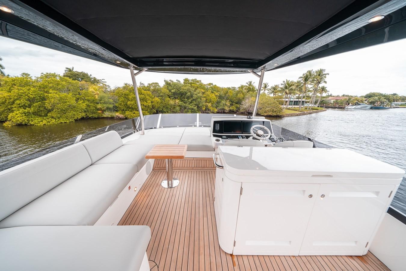 a boat on a river aboard MANHATTAN 68 Yacht for Sale