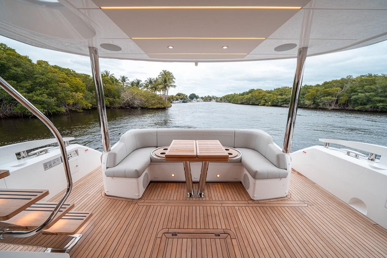 a boat on a deck aboard MANHATTAN 68 Yacht for Sale