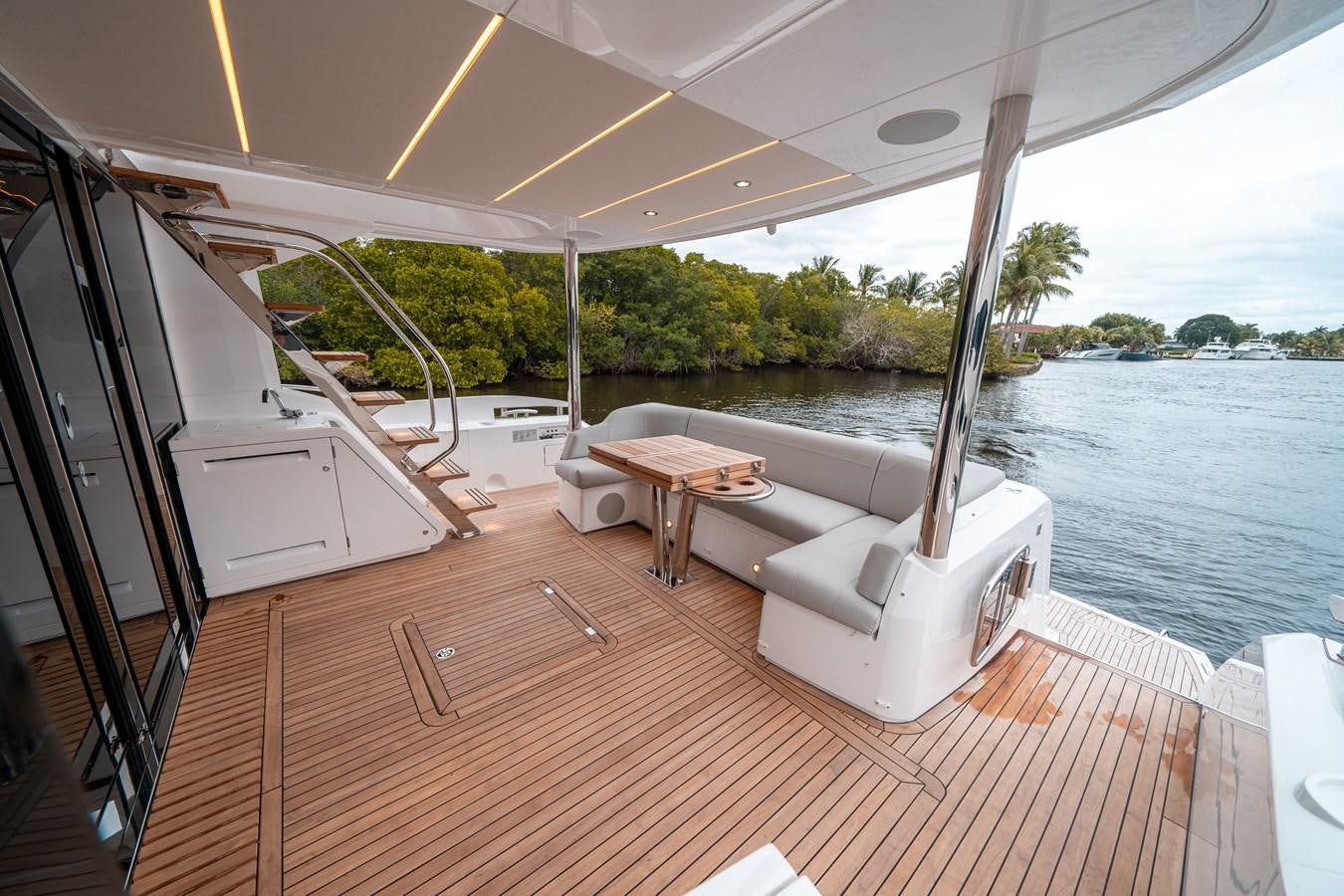 a boat on the water aboard MANHATTAN 68 Yacht for Sale