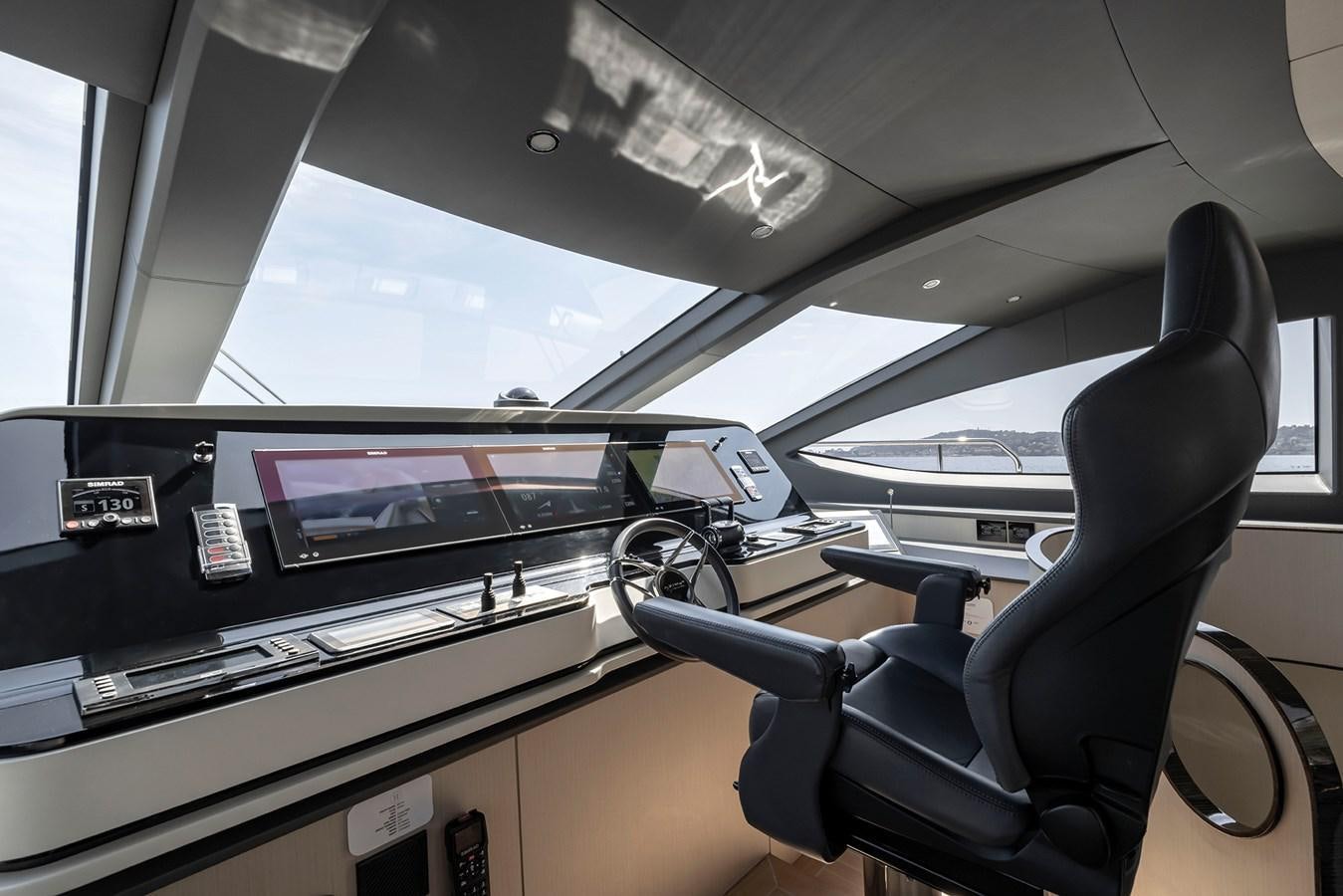 the inside of a car aboard AZIMUT GRANDE 32M  Yacht for Sale