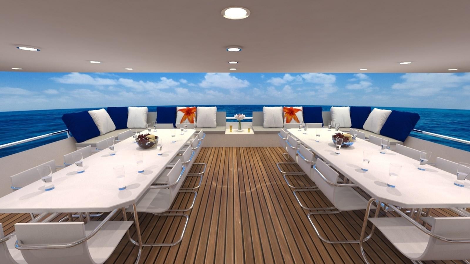 a large room with tables and chairs aboard 42 M YATCH Yacht for Sale
