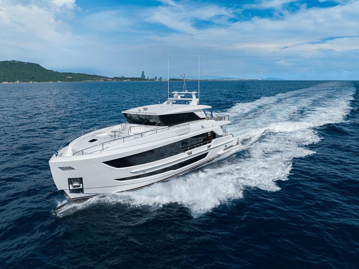 a boat on the water aboard HORIZON FD90/30 Yacht for Sale